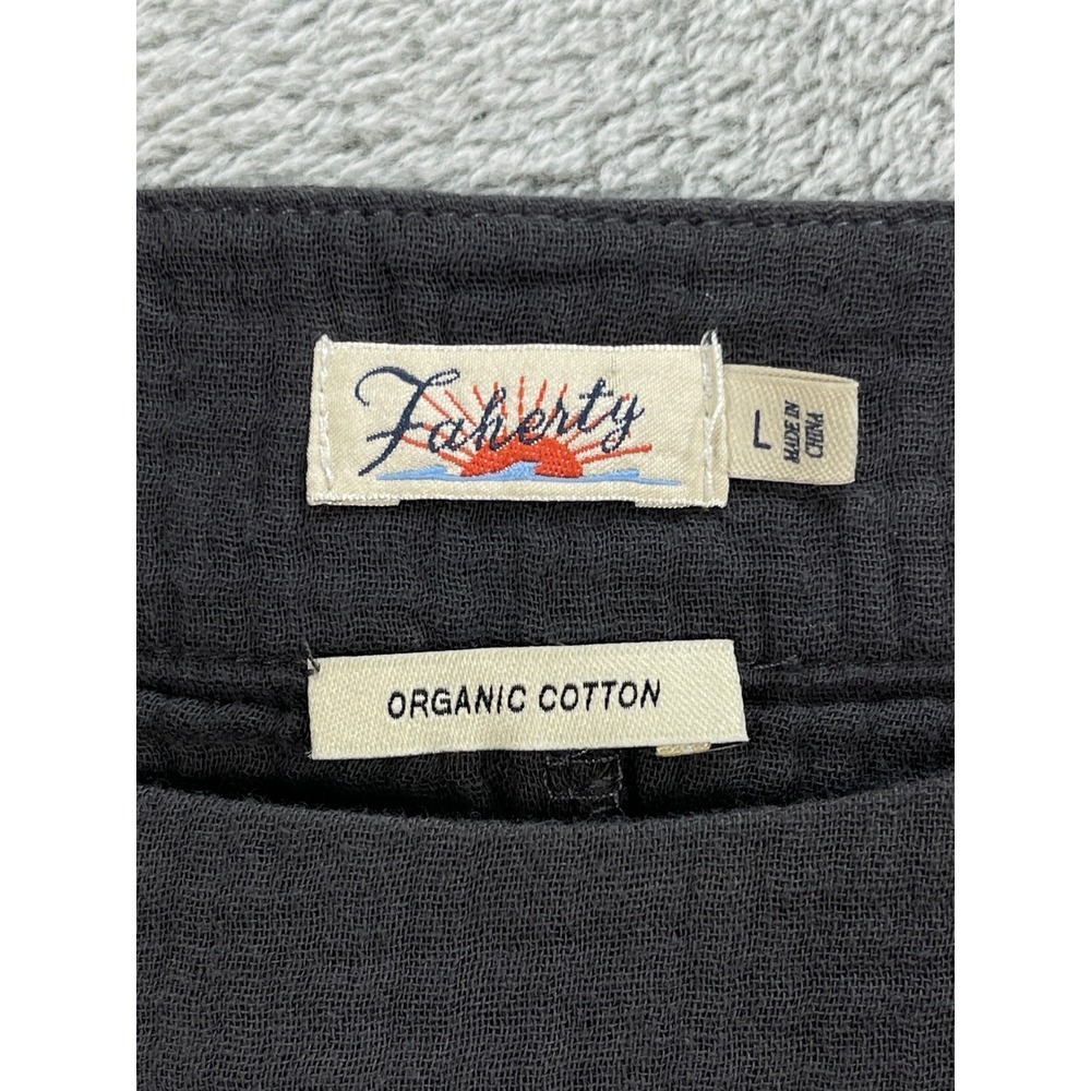 Faherty Dress Women Large Gray Dream Organic Cotton Costa Midi Sleeveless Belted - Picture 5 of 11